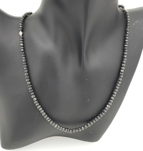 ネックレス ブラックダイヤモンド ネックレス K18 WG 50.00 重量：約12.10g