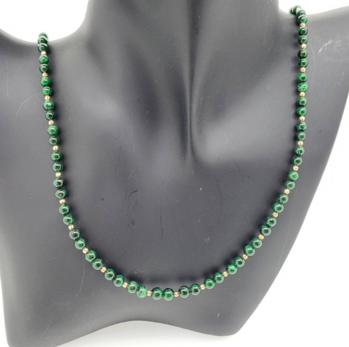 ネックレス K18 約3.7㎜-約5.2㎜珠 重量：約17.29g